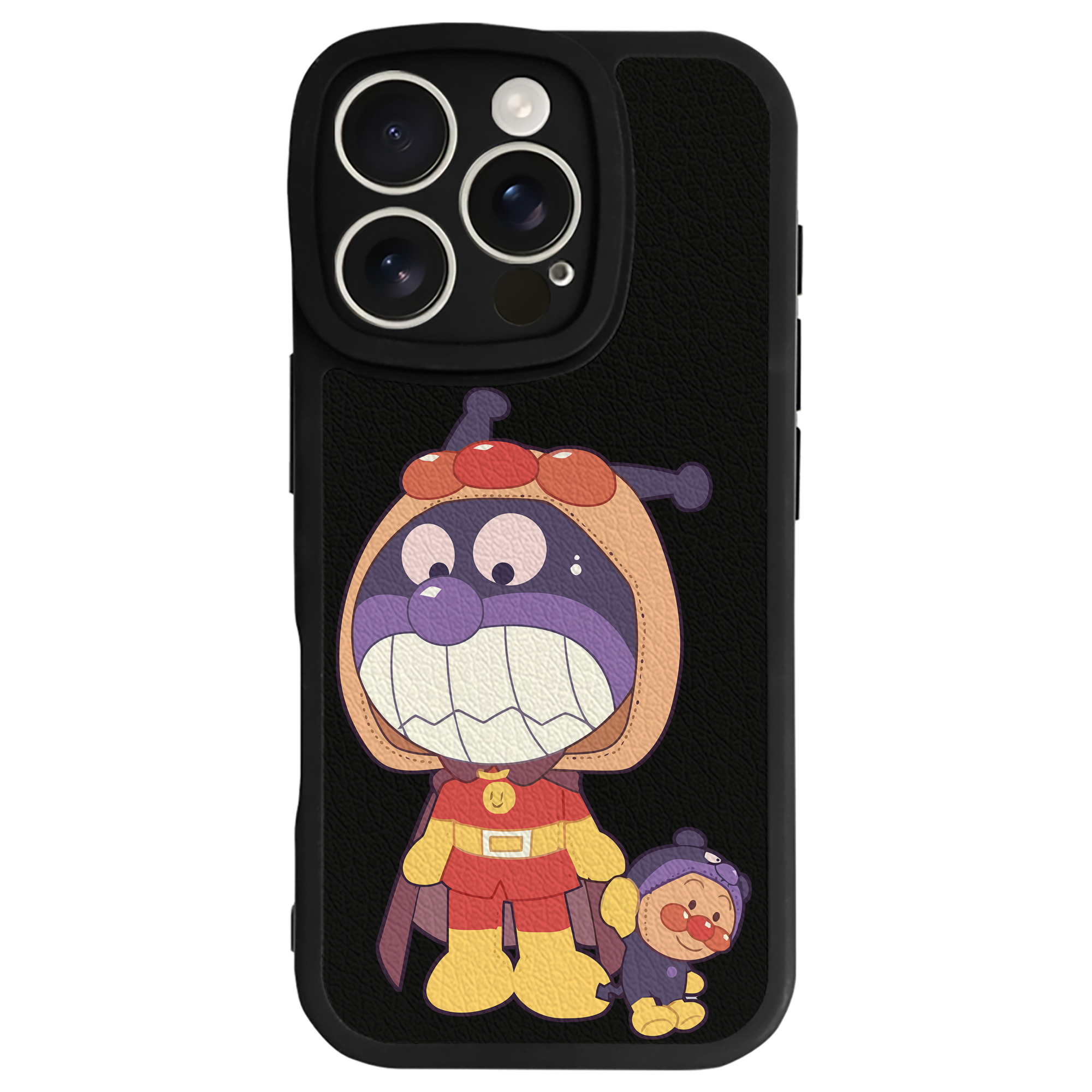 （画像用） アンパンマン Anpanman 【iPhone 16シリーズ対応】シリコンスマホケース（レザー調） 材質：シリコン